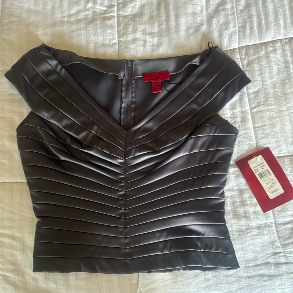 Satin holiday top (new with tags)